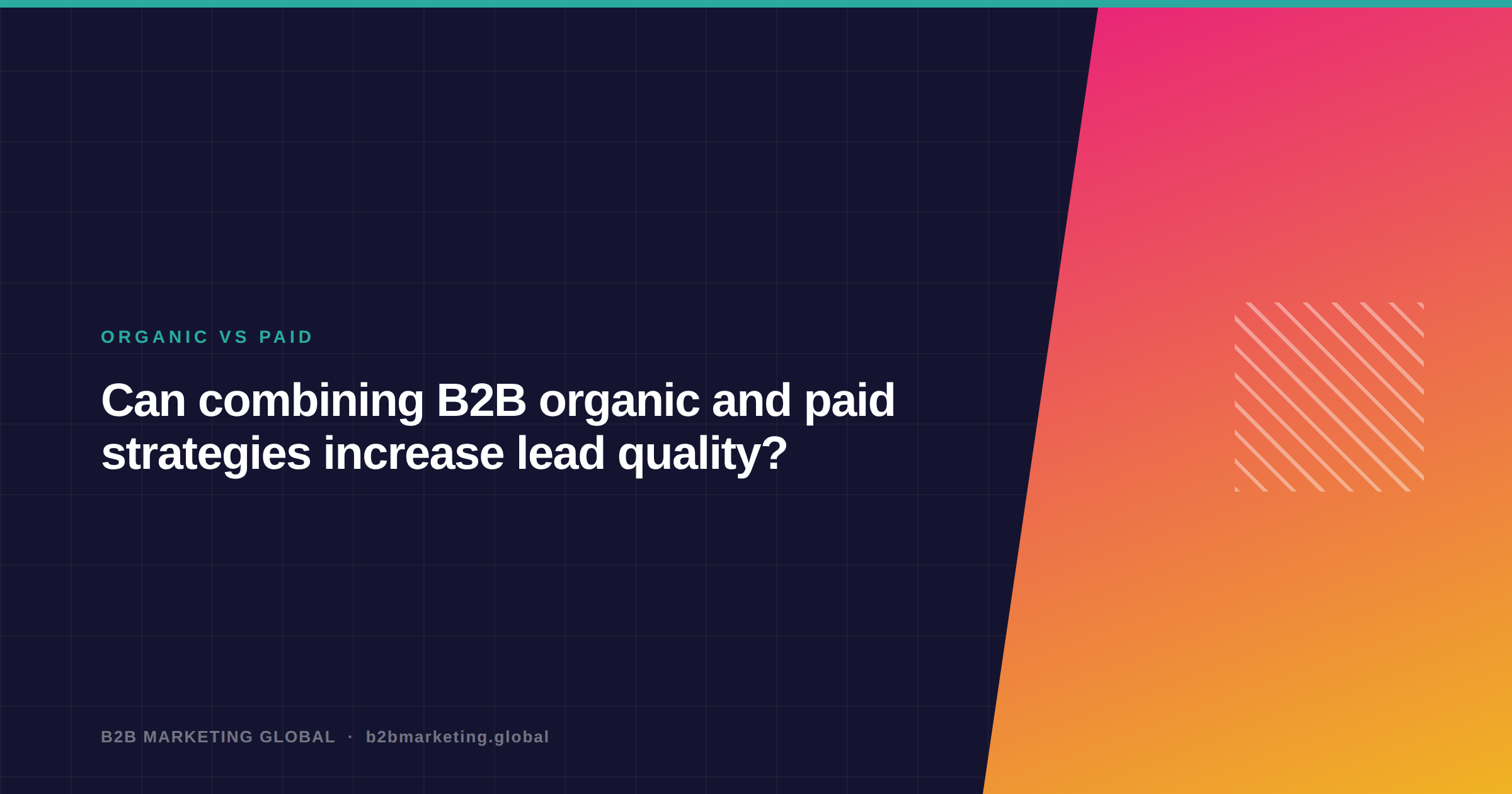 Can combining B2B organic and paid strategies increase lead quality?