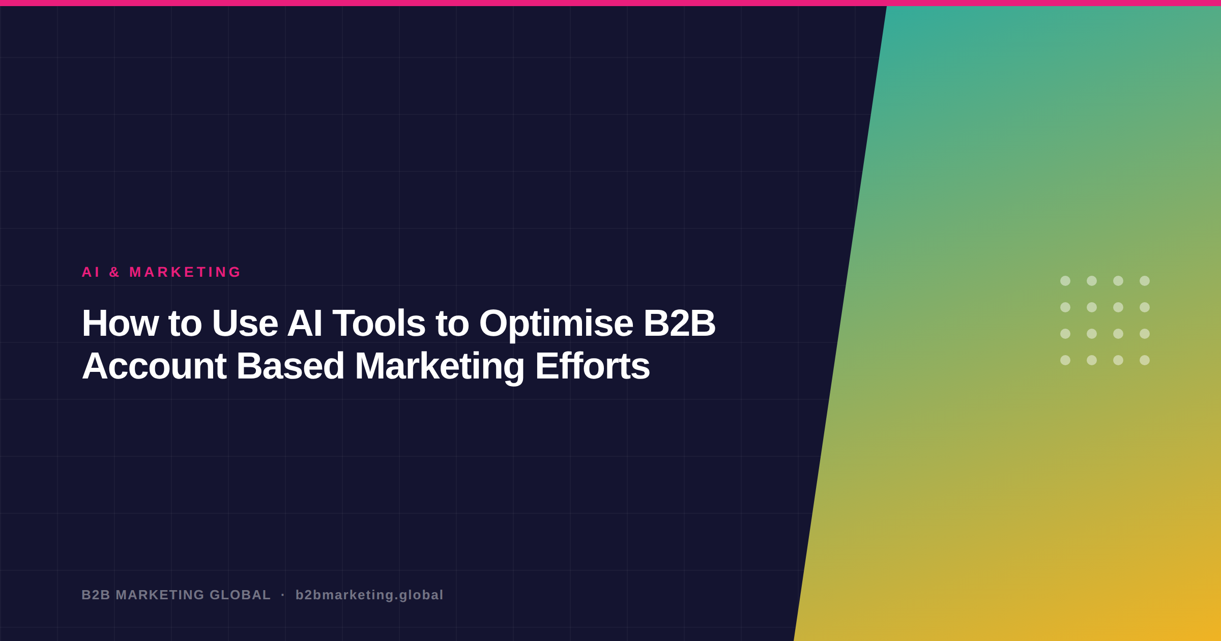 How to Use AI Tools to Optimise B2B Account Based Marketing Efforts
