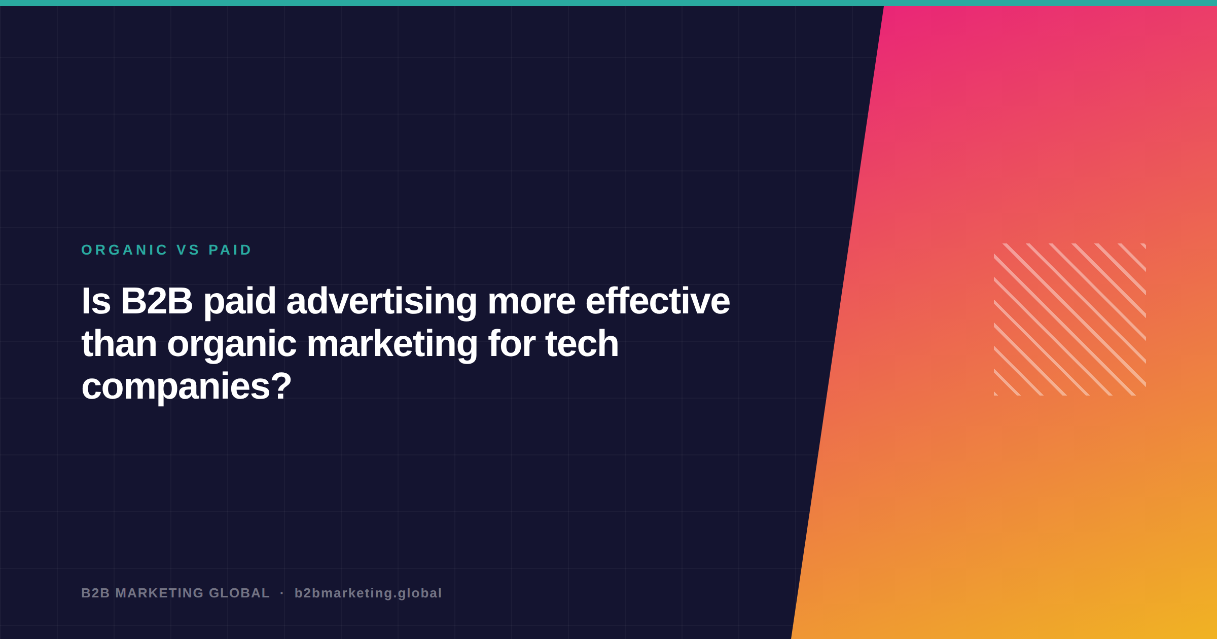Is B2B paid advertising more effective than organic marketing for tech companies?