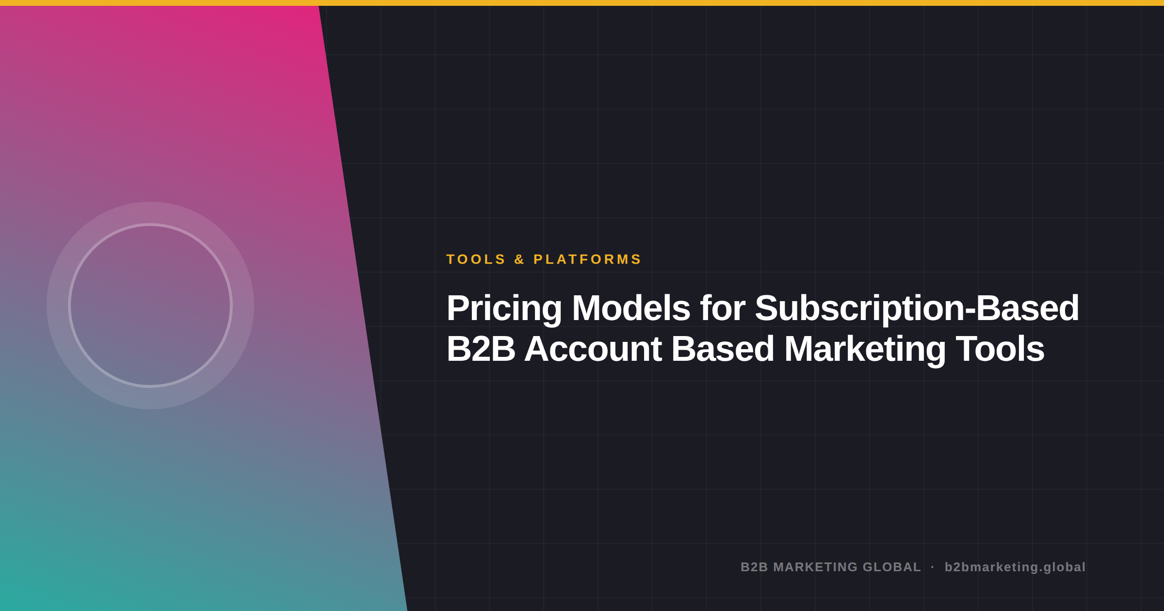 Pricing Models for Subscription-Based B2B Account Based Marketing Tools