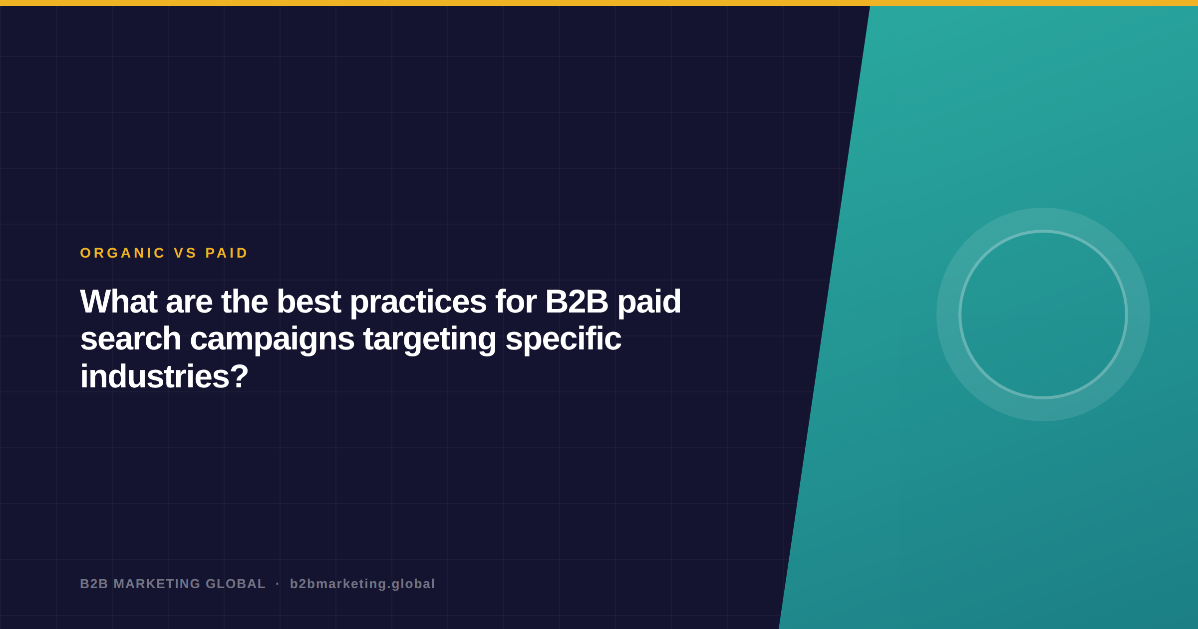 What are the best practices for B2B paid search campaigns targeting specific industries?