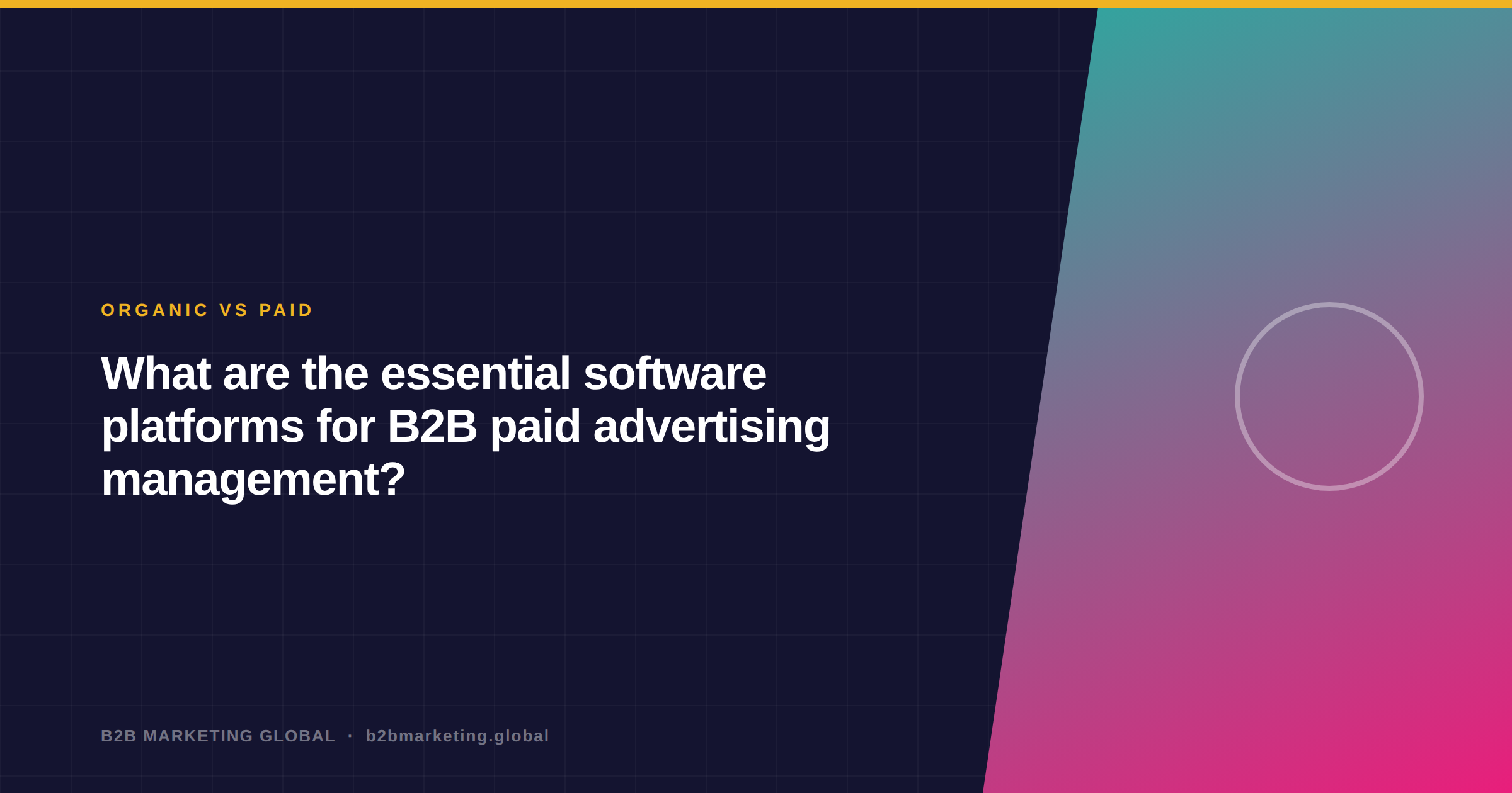 What are the essential software platforms for B2B paid advertising management?