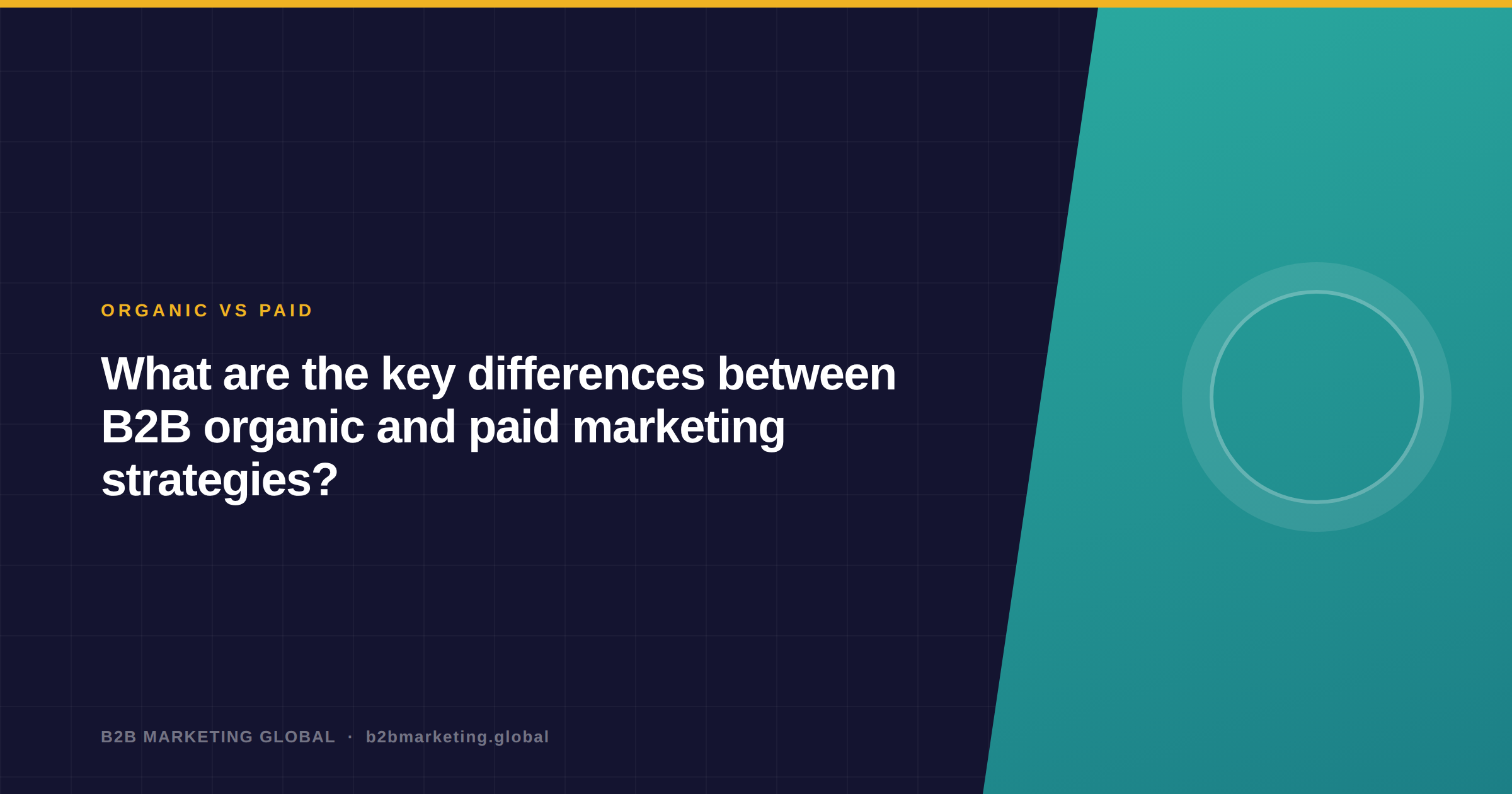 What are the key differences between B2B organic and paid marketing strategies?