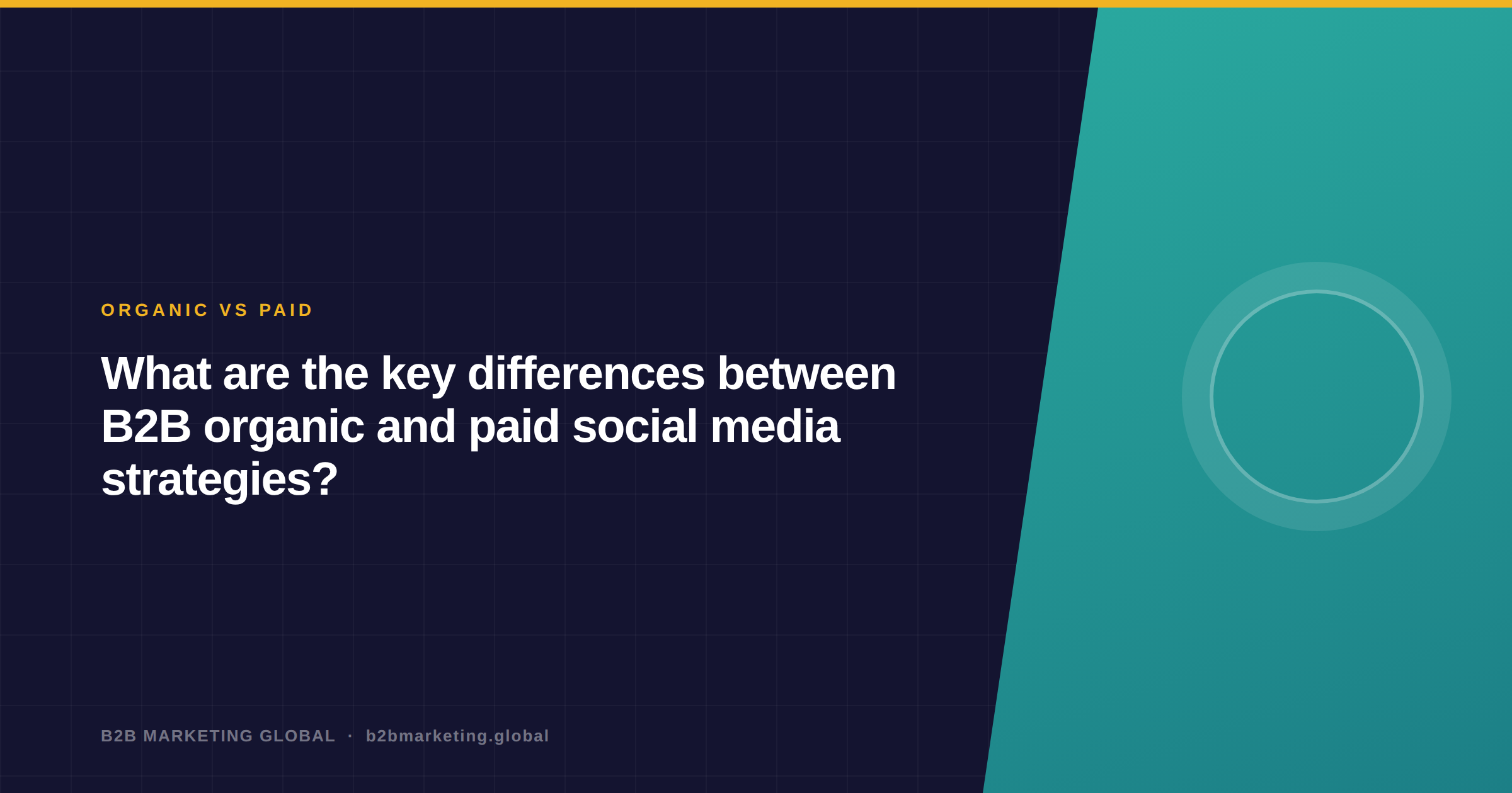What are the key differences between B2B organic and paid social media strategies?
